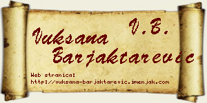 Vuksana Barjaktarević vizit kartica